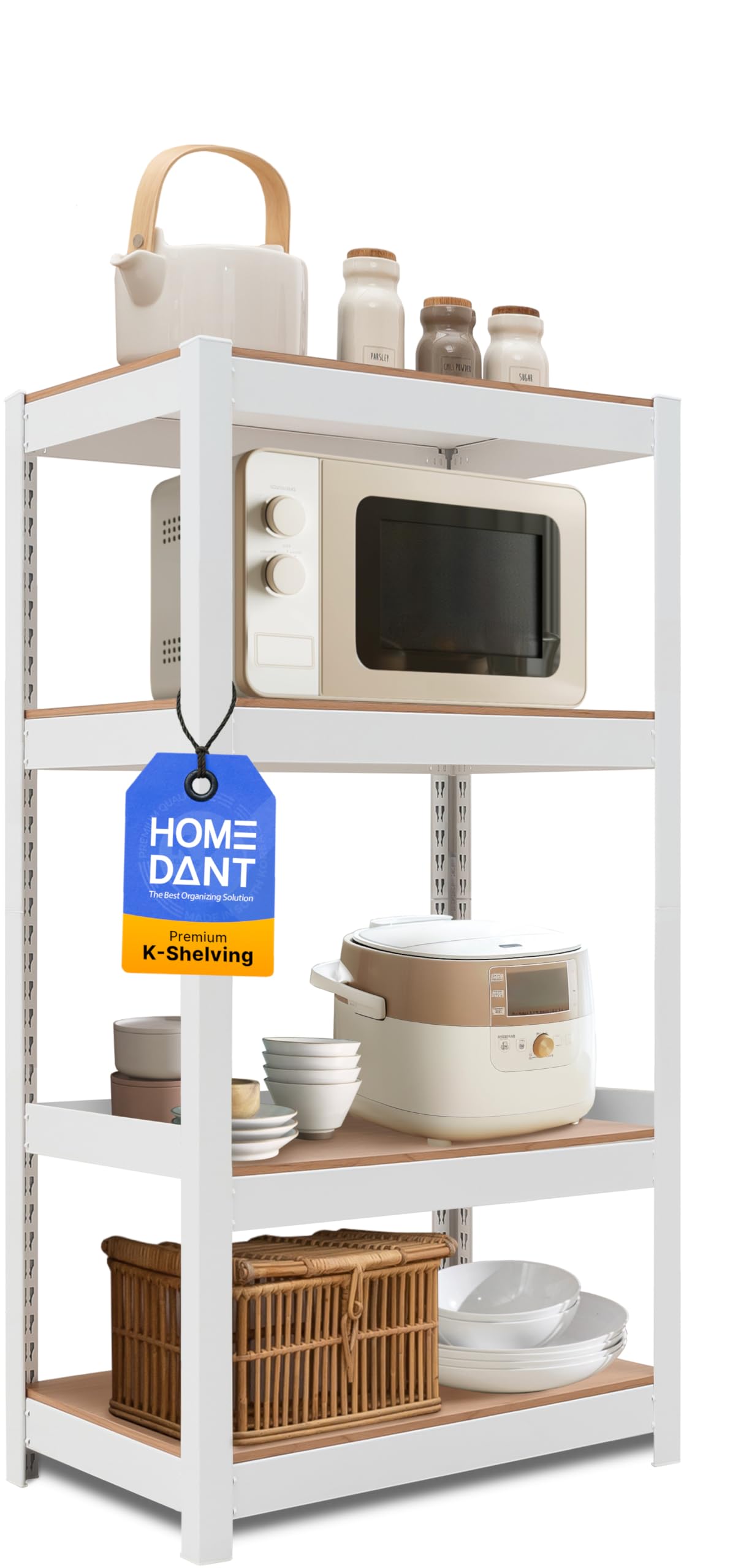 Amazon｜HOMEDANT House 組立簡単 ラミネート スチールラック